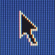 Close up of a cursor on a screen